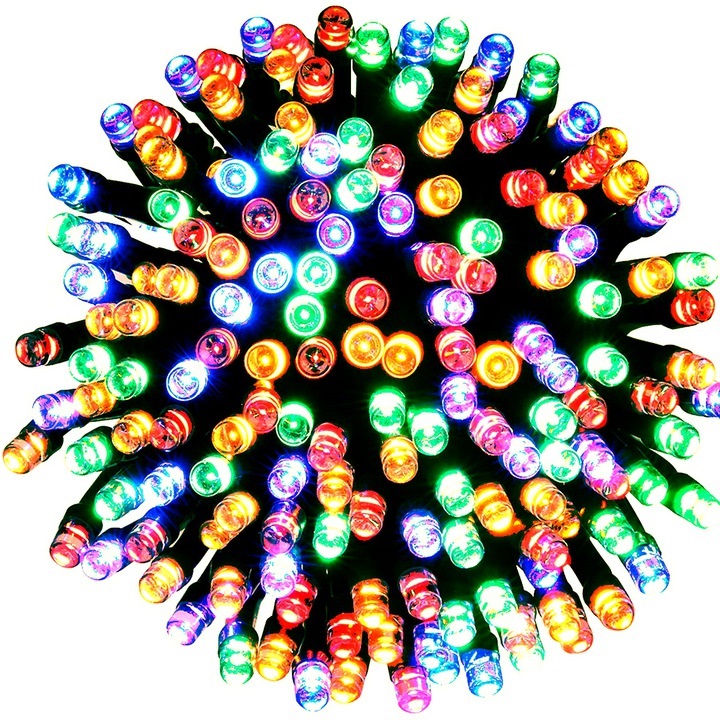 200 LED lempučių kalėdinė girlianda (įvairiaspalvė)