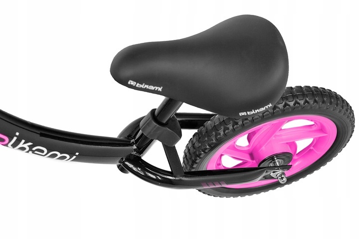 Balansinis dviratis BikeMi juodas/rožinis