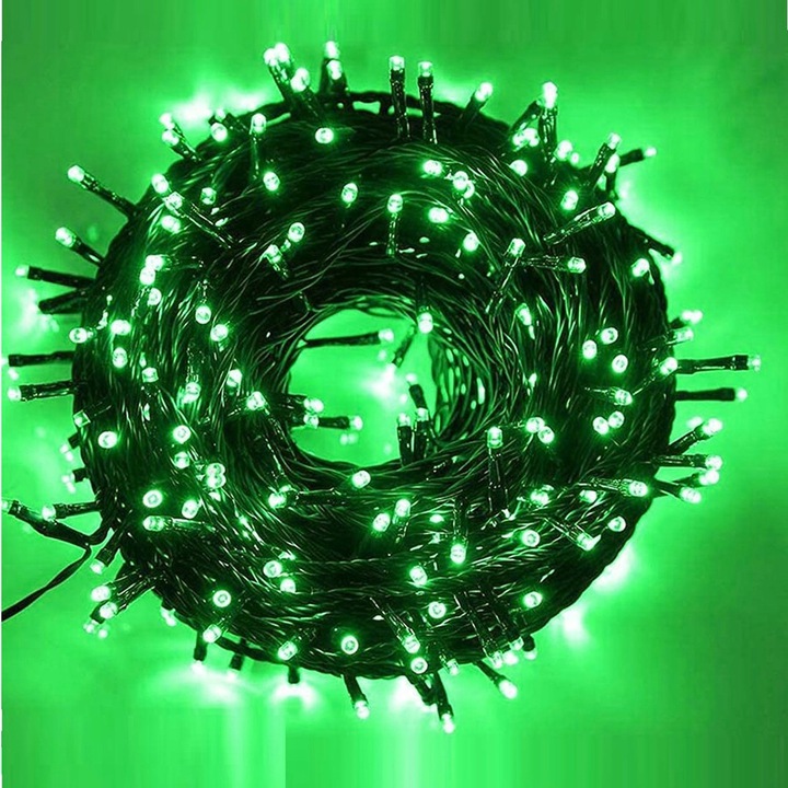 100 LED lempučių kalėdinė girlianda (žalia)