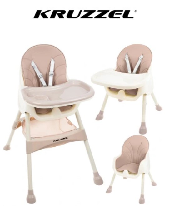 Maitinimo kėdutė Kruzzel 3in1 rožinė