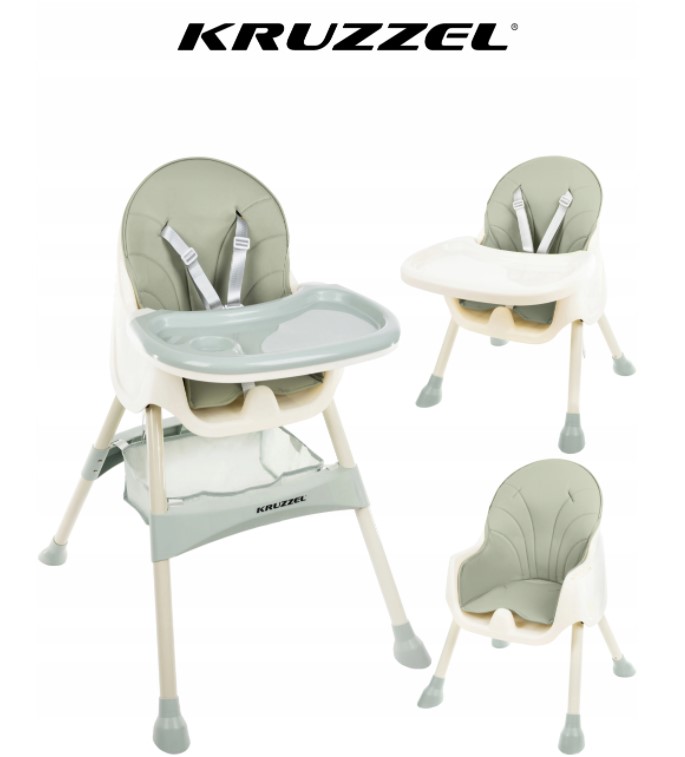 Maitinimo kėdutė Kruzzel 3in1 šviesiai žalia