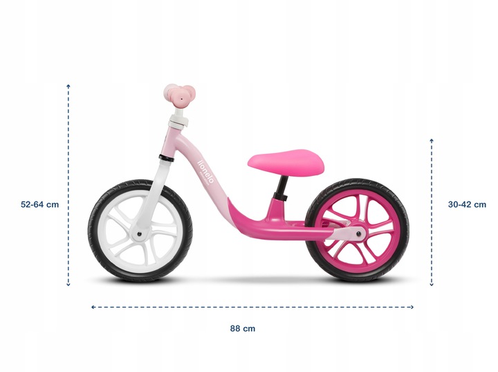 Lengvas balansinis dviratukas Lionelo Alex (rožinis)