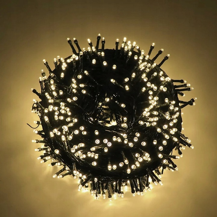300 LED lempučių kalėdinė girlianda (geltona)