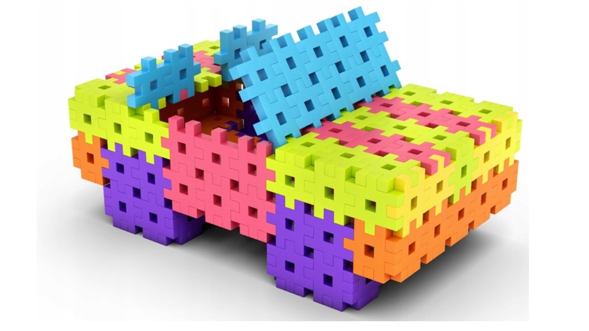 Statybiniai Blokeliai Mini Vafliai (300 Elementų)