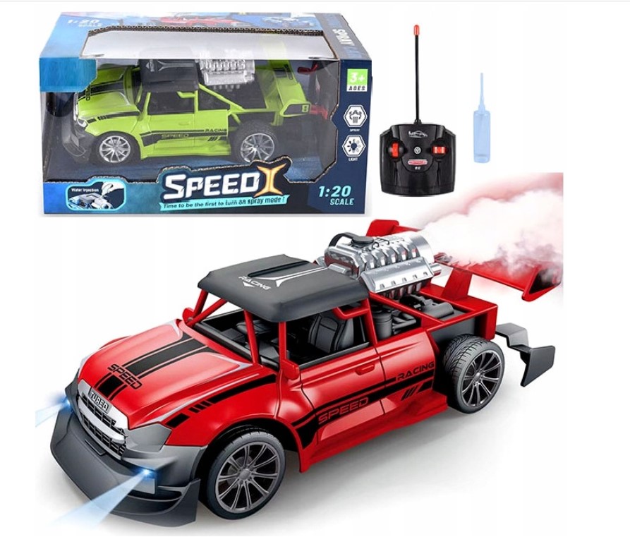 RC automobilis  Speed X (su automatiškai paleidžiamais dūmais, garais)
